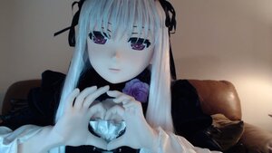 Rating: Safe Score: 0 Tags: 1girl black_ribbon flower frills gothic_lolita hairband lolita_fashion long_hair long_sleeves looking_at_viewer ribbon rose silver_hair solo suigintou upper_body User: admin