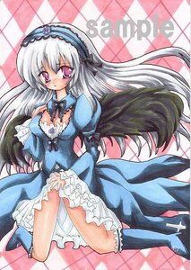 Rating: Safe Score: 0 Tags: 1girl blush boots breasts cleavage colored_pencil_(medium) dress frills hairband image knee_boots kneehighs long_hair long_sleeves marker_(medium) medium_breasts pastel_(medium) purple_eyes sample solo suigintou traditional_media watercolor_(medium) white_hair wings User: admin