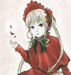 Rating: Safe Score: 0 Tags: 1girl auto_tagged blonde_hair blue_eyes bonnet bow bowtie capelet dress flower image long_hair long_sleeves red_capelet red_dress red_flower red_rose rose shinku solo upper_body User: admin