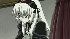 Rating: Safe Score: 0 Tags: 1girl detached_collar dress frills hairband image long_hair long_sleeves solo suigintou upper_body User: admin