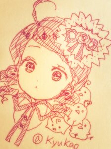 Rating: Safe Score: 0 Tags: 1girl flower hair_ornament hat image jewelry kanaria looking_at_viewer monochrome rose sketch solo traditional_media User: admin