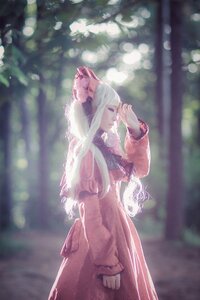 Rating: Safe Score: 0 Tags: 1girl blurry blurry_background closed_eyes depth_of_field dress forest long_hair long_sleeves nature outdoors shinku solo standing User: admin