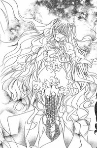 Rating: Safe Score: 0 Tags: 1girl boots dress flower frills greyscale image kirakishou long_hair monochrome solo two_side_up very_long_hair User: admin