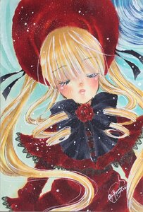 Rating: Safe Score: 0 Tags: 1girl artist_name blonde_hair blue_eyes blush drill_hair hat image long_hair marker_(medium) millipen_(medium) parted_lips ringlets shinku signature solo star_(sky) tears traditional_media twin_drills watercolor_(medium) User: admin