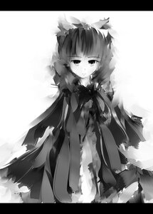 Rating: Safe Score: 0 Tags: 1girl animal_ears cat_ears dress expressionless greyscale hinaichigo image letterboxed long_hair looking_at_viewer monochrome solo torn_clothes torn_dress torn_legwear User: admin