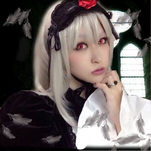Rating: Safe Score: 0 Tags: 1girl angel_wings bangs bird black_feathers choker feathers flower hair_flower hair_ornament lace lips long_hair looking_at_viewer nail_polish red_eyes solo suigintou upper_body white_hair wings User: admin