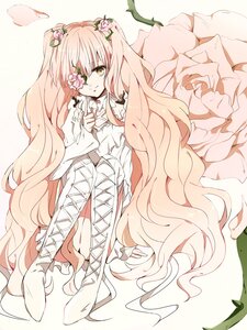 Rating: Safe Score: 0 Tags: 1girl boots dress eyepatch flower frills hair_flower image kirakishou long_hair pink_hair rose sitting smile solo thigh_boots very_long_hair wavy_hair yellow_eyes User: admin