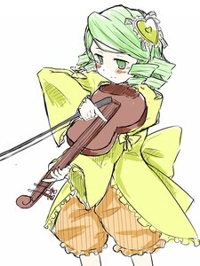 Rating: Safe Score: 0 Tags: 1girl blush electric_guitar green_eyes green_hair guitar hair_ornament heart holding_instrument image instrument kanaria long_sleeves looking_at_viewer music musical_note playing_instrument solo violin wide_sleeves User: admin