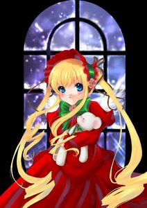 Rating: Safe Score: 0 Tags: 1girl blonde_hair blue_eyes blush bow bowtie capelet dress green_bow image long_hair long_sleeves looking_at_viewer red_dress shinku sidelocks solo twintails very_long_hair User: admin