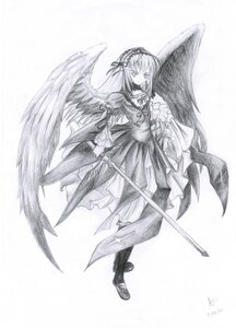 Rating: Safe Score: 0 Tags: 1girl auto_tagged boots dress feathered_wings frills full_body greyscale hairband holding_weapon image long_hair long_sleeves looking_at_viewer monochrome rose solo striped suigintou sword weapon wings User: admin
