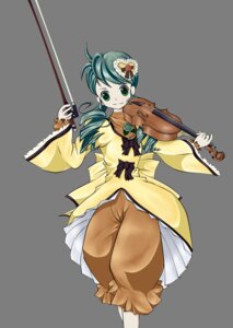 Rating: Safe Score: 0 Tags: 1girl checkered checkered_background dress green_eyes green_hair image instrument kanaria long_hair long_sleeves smile solo violin User: admin