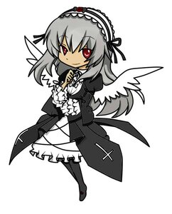 Rating: Safe Score: 0 Tags: 1girl black_wings dress flower frills full_body hairband image long_hair long_sleeves looking_at_viewer red_eyes rose simple_background solo standing suigintou white_background wings User: admin