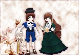 Rating: Safe Score: 0 Tags: 3girls blue_dress brown_hair dress flower green_dress green_eyes hat heterochromia image long_hair long_sleeves multiple_girls pair red_eyes scissors short_hair siblings sisters souseiseki suiseiseki top_hat twins watering_can User: admin