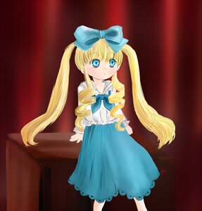 Rating: Safe Score: 0 Tags: 1girl blonde_hair blue_bow blue_dress blue_eyes blush bow bowtie dress drill_hair frills hair_bow image long_hair looking_at_viewer red_background ribbon shinku short_sleeves sidelocks solo standing twintails very_long_hair User: admin