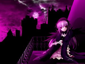 Rating: Safe Score: 0 Tags: 1girl black_ribbon boots detached_collar dress flower frills hairband image lolita_hairband long_hair long_sleeves looking_at_viewer pink_eyes sitting solo suigintou very_long_hair wings User: admin