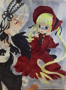 Rating: Safe Score: 0 Tags: 2girls black_wings blonde_hair blue_eyes blush bonnet bow dress flower frills image long_hair long_sleeves multiple_girls pair photo red_dress red_eyes rose shinku silver_hair suigintou wings User: admin