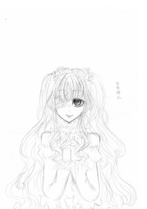 Rating: Safe Score: 0 Tags: 1girl dress flower frills greyscale hair_ornament image kirakishou long_hair long_sleeves looking_at_viewer monochrome smile solo striped vertical_stripes very_long_hair User: admin