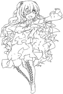 Rating: Safe Score: 0 Tags: 1girl :d boots bow cross-laced_footwear eyepatch full_body greyscale image kirakishou lace-up_boots long_hair long_sleeves monochrome open_mouth smile solo thighhighs very_long_hair wavy_hair User: admin