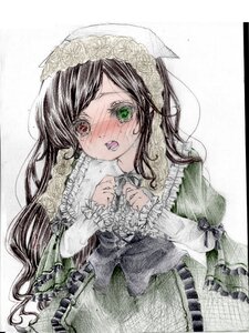 Rating: Safe Score: 0 Tags: 1girl auto_tagged blush crying crying_with_eyes_open dress frills green_dress green_eyes image long_hair long_sleeves solo suiseiseki tears traditional_media watercolor_(medium) User: admin