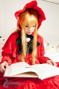 Rating: Safe Score: 0 Tags: 1girl blonde_hair blurry closed_eyes depth_of_field letter long_hair long_sleeves newspaper open_book paper photo red_dress sheet_music shinku sidelocks sitting solo User: admin