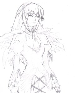 Rating: Safe Score: 0 Tags: 1girl dress feathered_wings frills greyscale hairband image long_hair long_sleeves monochrome rose simple_background solo suigintou white_background wings User: admin