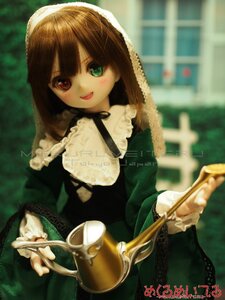 Rating: Safe Score: 0 Tags: 1girl :d black_dress blurry brown_hair doll dress frills green_dress green_eyes heterochromia holding long_hair long_sleeves looking_at_viewer open_mouth outdoors red_eyes smile solo suiseiseki watering_can User: admin