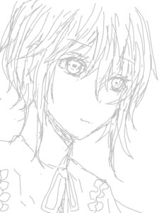 Rating: Safe Score: 0 Tags: 1girl blush choker closed_mouth eyebrows_visible_through_hair hair_between_eyes image looking_at_viewer monochrome ribbon short_hair simple_background sketch solo souseiseki upper_body white_background User: admin