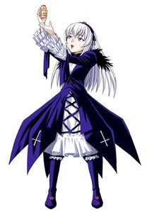 Rating: Safe Score: 0 Tags: 1girl black_wings boots doll_joints dress flower frilled_sleeves frills full_body hairband ichikawa_masahiro image joints long_hair long_sleeves open_mouth pink_eyes red_eyes rose rozen_maiden silver_hair simple_background solo standing suigintou white_background wings yakult User: admin