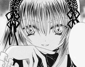 Rating: Safe Score: 3 Tags: 1girl close-up face greyscale hair_ribbon image long_hair looking_at_viewer monochrome ribbon smile solo suigintou twintails User: admin