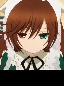 Rating: Safe Score: 0 Tags: 1girl bangs black_ribbon brown_hair closed_mouth dress frills head_scarf heterochromia image letterboxed long_sleeves looking_at_viewer neck_ribbon ng red_eyes ribbon solo suiseiseki User: admin