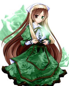 Rating: Safe Score: 0 Tags: 1girl artist_request brown_hair dress flower frills green_dress green_eyes hat head_scarf heterochromia image long_hair long_sleeves looking_at_viewer red_eyes rose rozen_maiden solo suiseiseki very_long_hair watering_can User: admin