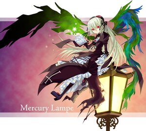 Rating: Safe Score: 0 Tags: 1girl black_wings commentary_request dress flower frills gothic_lolita hairband image katou_kouki lamp lolita_fashion long_hair long_sleeves red_eyes ribbon rose rozen_maiden solo suigintou very_long_hair wings User: admin