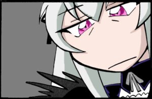 Rating: Safe Score: 0 Tags: 1girl black_border close-up face image letterboxed looking_at_viewer purple_eyes simple_background solo suigintou white_background User: admin