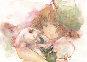 Rating: Safe Score: 0 Tags: 1girl bow braid hair_bow hat hinaichigo hong_meiling image short_hair short_sleeves smile solo star_(symbol) stuffed_animal teddy_bear traditional_media twin_braids watercolor_(medium) User: admin