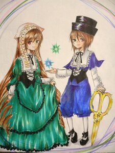 Rating: Safe Score: 0 Tags: 2girls blue_dress brown_hair dress frills full_body green_dress hat head_scarf heterochromia holding_hands image long_hair long_sleeves looking_at_viewer multiple_girls pair pantyhose red_eyes short_hair siblings sisters smile souseiseki standing suiseiseki top_hat twins very_long_hair white_legwear User: admin