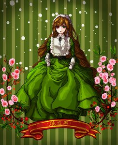 Rating: Safe Score: 0 Tags: 1girl auto_tagged brown_hair dress flower frills green_dress green_eyes heterochromia image long_hair long_sleeves open_mouth pink_flower pink_rose plant red_eyes red_flower red_rose rose solo suiseiseki thorns very_long_hair vines watering_can User: admin