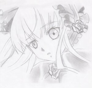 Rating: Safe Score: 0 Tags: 1girl flower greyscale hat image long_hair looking_at_viewer monochrome rose shinku simple_background solo suigintou traditional_media white_background white_rose User: admin