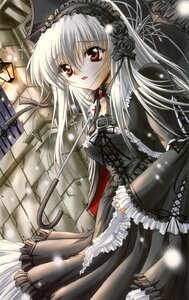Rating: Safe Score: 0 Tags: 1girl black_dress black_ribbon cross-laced_clothes dress flower frilled_sleeves frills gothic_lolita hairband image lace lolita_fashion lolita_hairband long_hair long_sleeves looking_at_viewer red_eyes ribbon rose silver_hair solo suigintou User: admin