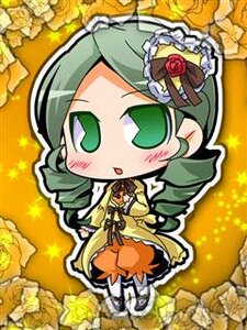 Rating: Safe Score: 0 Tags: 1girl blush chibi dress drill_hair food green_eyes green_hair hat image kanaria long_sleeves open_mouth solo User: admin