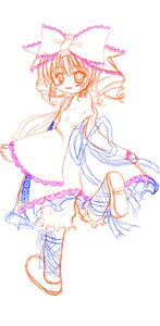 Rating: Safe Score: 0 Tags: 1girl bow cross-laced_footwear detached_sleeves dress full_body hair_bow hakurei_reimu hinaichigo image long_hair long_sleeves looking_at_viewer monochrome ribbon sketch smile solo wide_sleeves User: admin