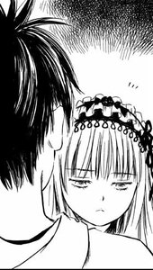 Rating: Safe Score: 0 Tags: 1boy 1girl :t closed_mouth greyscale hairband image lolita_hairband long_hair monochrome pout solo suigintou User: admin