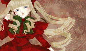 Rating: Safe Score: 0 Tags: 1girl blonde_hair blue_eyes bow dress drill_hair flower image lace long_hair long_sleeves red_dress rose shinku sidelocks solo twintails very_long_hair User: admin