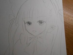 Rating: Safe Score: 0 Tags: 1girl :d bow bowtie dress eyebrows_visible_through_hair flower image long_hair looking_at_viewer monochrome open_mouth shinku smile solo traditional_media User: admin