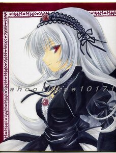 Rating: Safe Score: 0 Tags: 1girl black_dress closed_mouth dress flower frills hairband image juliet_sleeves long_hair long_sleeves marker_(medium) profile puffy_sleeves red_eyes ribbon rose shikishi silver_hair simple_background smile solo suigintou traditional_media white_background User: admin