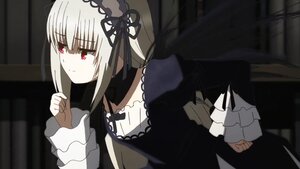 Rating: Safe Score: 0 Tags: 1girl bangs black_dress black_ribbon black_wings closed_mouth dress frills hairband image lolita_fashion long_hair long_sleeves red_eyes ribbon silver_hair solo suigintou wings User: admin