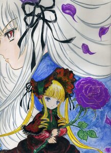 Rating: Safe Score: 0 Tags: 2girls blonde_hair blue_eyes dress flower image long_hair long_sleeves looking_at_viewer marker_(medium) multiple_girls pair red_eyes ribbon rose shinku sidelocks suigintou traditional_media very_long_hair User: admin