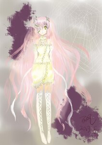 Rating: Safe Score: 0 Tags: 1girl bare_shoulders dress frills hatsune_miku image kirakishou long_hair personification pink_hair solo standing thighhighs very_long_hair yellow_eyes zettai_ryouiki User: admin