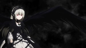 Rating: Safe Score: 0 Tags: 1girl bangs black_background black_dress black_ribbon black_wings closed_mouth dress expressionless flower frills hairband image juliet_sleeves long_hair long_sleeves looking_at_viewer red_eyes ribbon rose solo suigintou very_long_hair wings User: admin