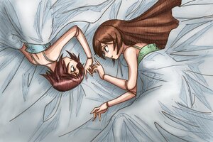 Rating: Safe Score: 0 Tags: 2girls brown_hair dress image long_hair multiple_girls pair red_hair short_hair souseiseki suiseiseki wings yuri User: admin