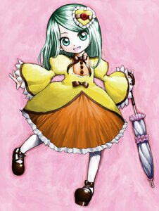 Rating: Safe Score: 0 Tags: 1girl :d closed_umbrella dress frills full_body hair_ornament image kanaria long_hair long_sleeves mary_janes open_mouth pantyhose shoes smile solo standing umbrella white_legwear yellow_dress User: admin